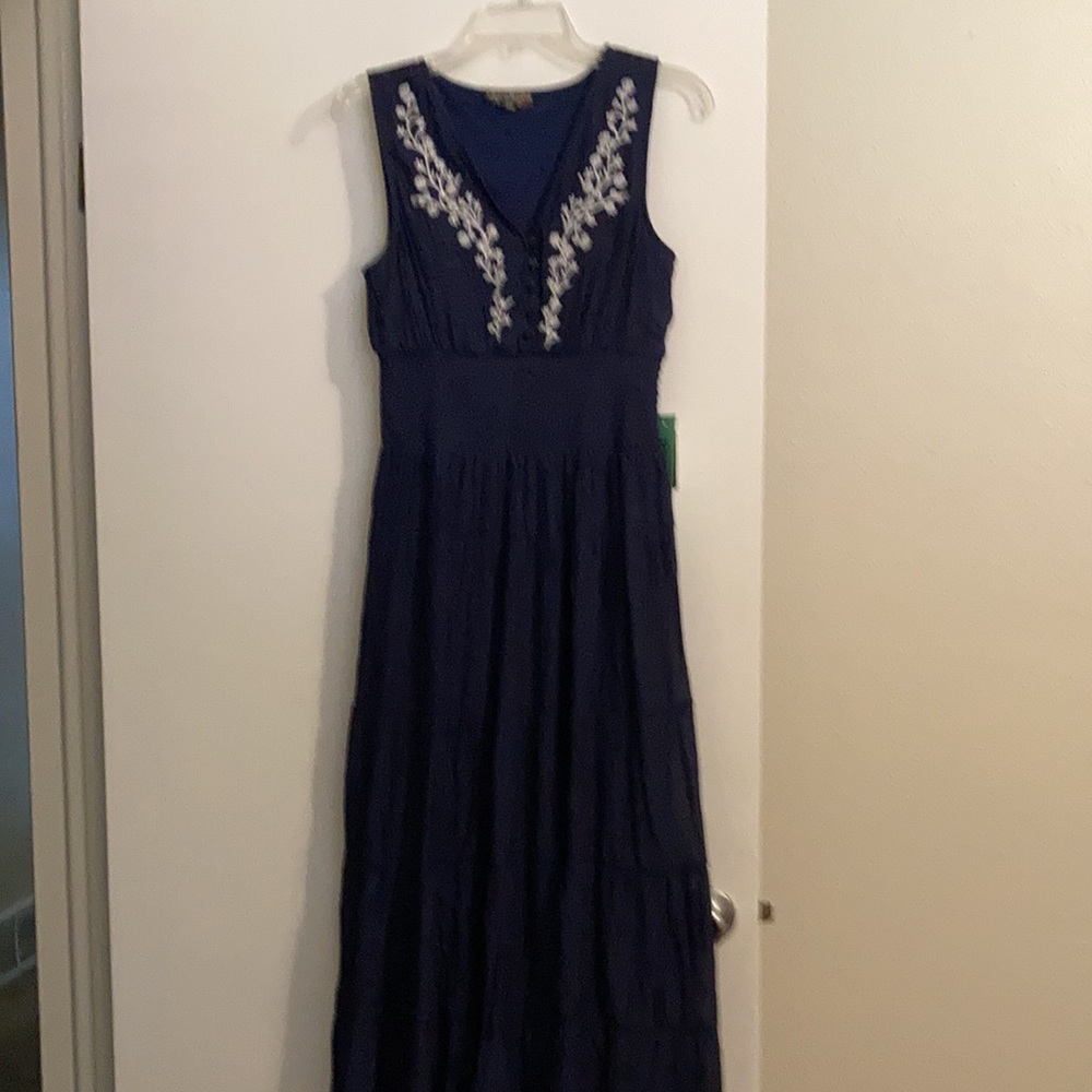 Beautiful navy blue maxi dress